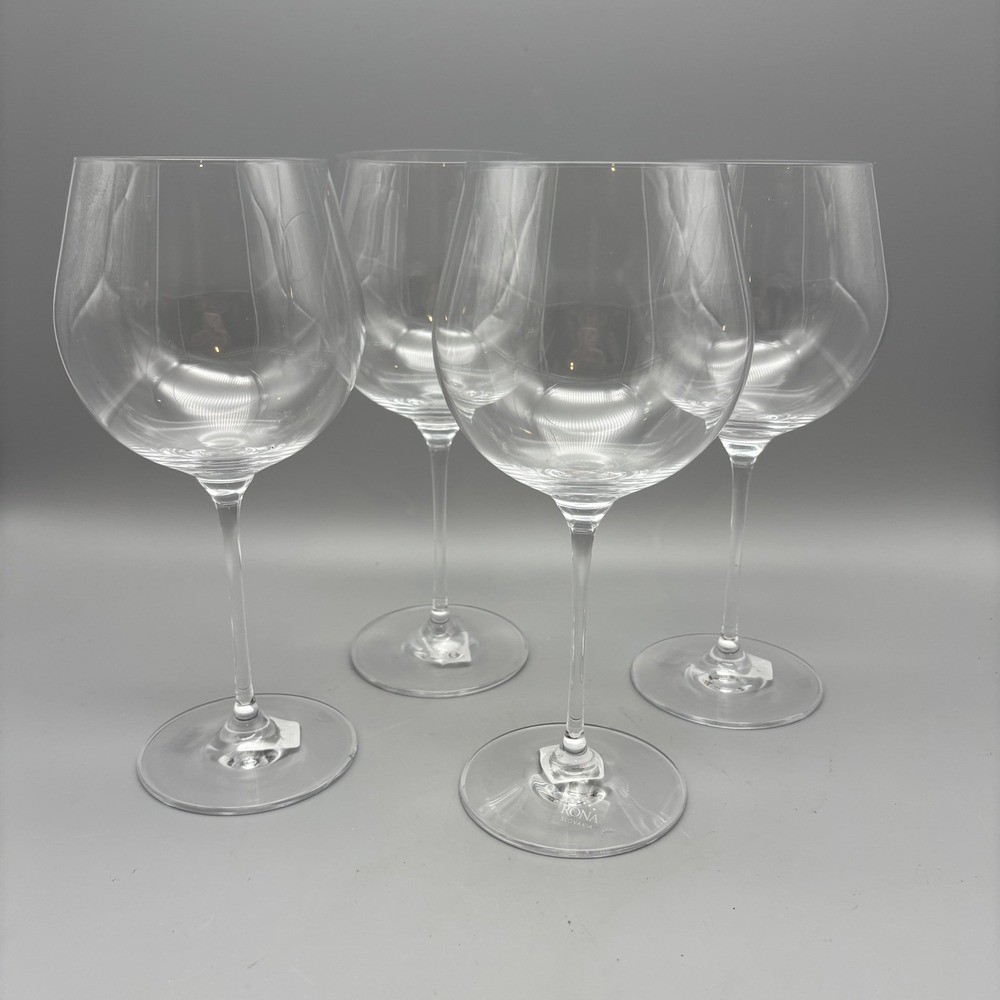 Crate & Barrel Rona Marin 22oz White Wine Glasses 437436 Balloon Set Of 4 NWT